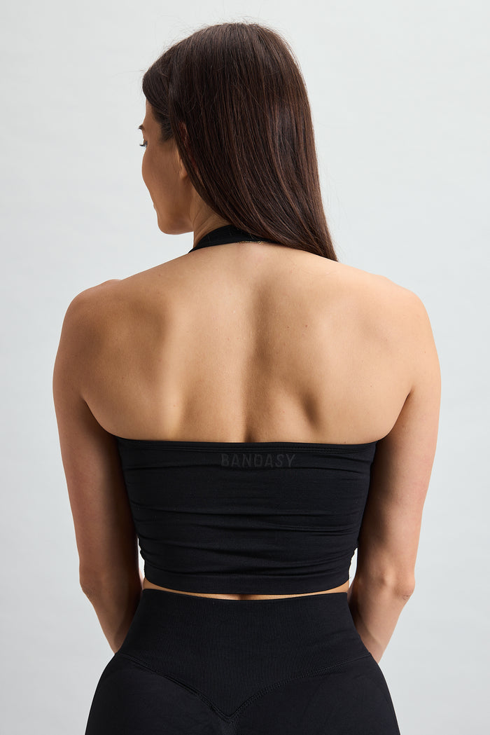 PUREFLEX SLEEVELESS CROP TOP BLACK