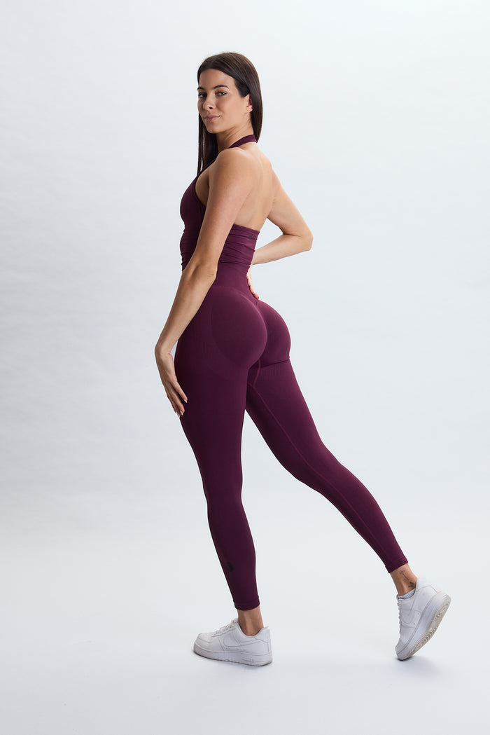 PUREFLEX SLEEVELESS CROP TOP BURGUNDY
