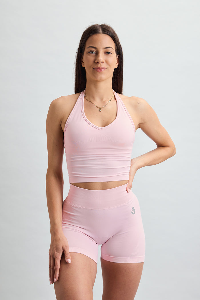 PUREFLEX SLEEVELESS CROP TOP POWDER PINK