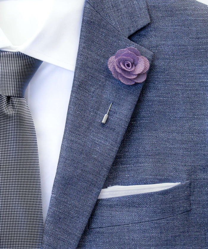 Purple Rain Flower Lapel Pin
