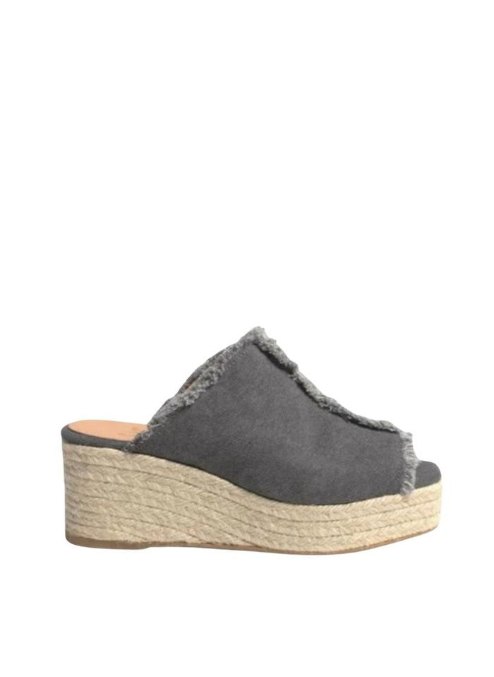Wedges Castaner Queral Mule Wedge Espadrilles Charcoal Apoella