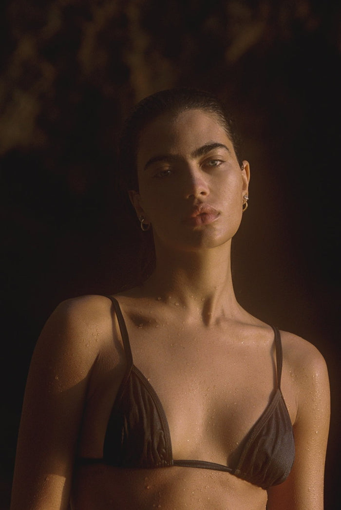 Bikini Stefania Frangista Quinn Triangle Bikini Rib Chocolate Apoella