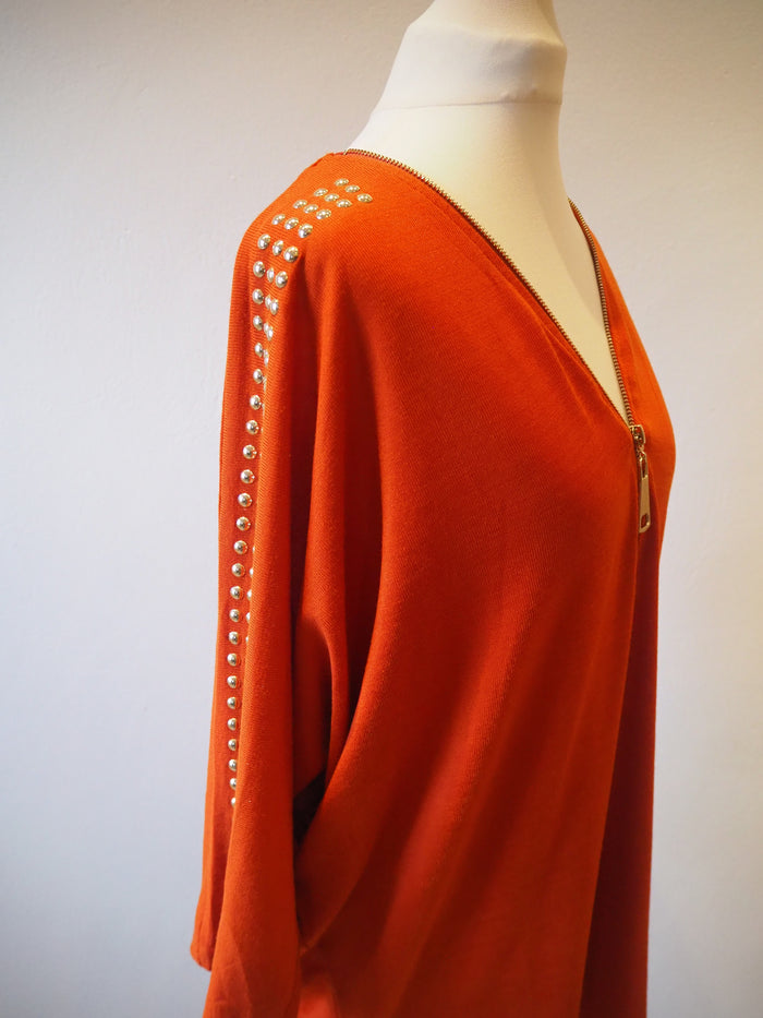 Quiz Rust studded top Size M