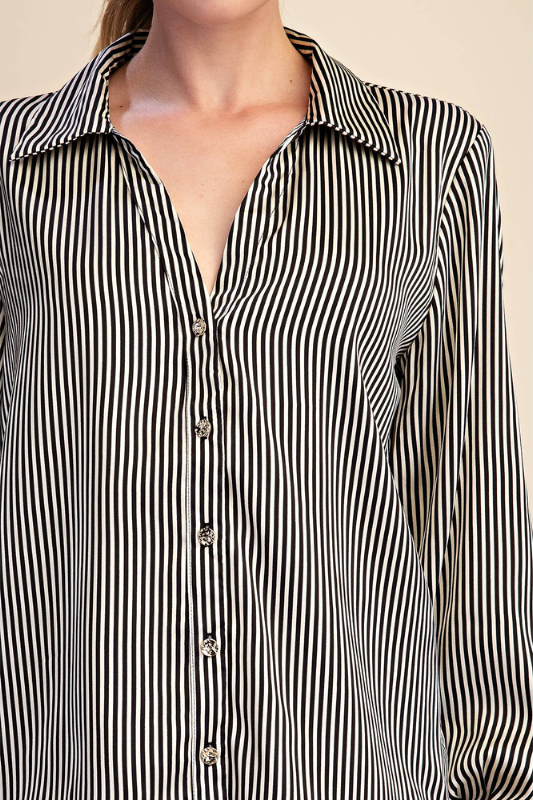 Rachel Striped Button Down