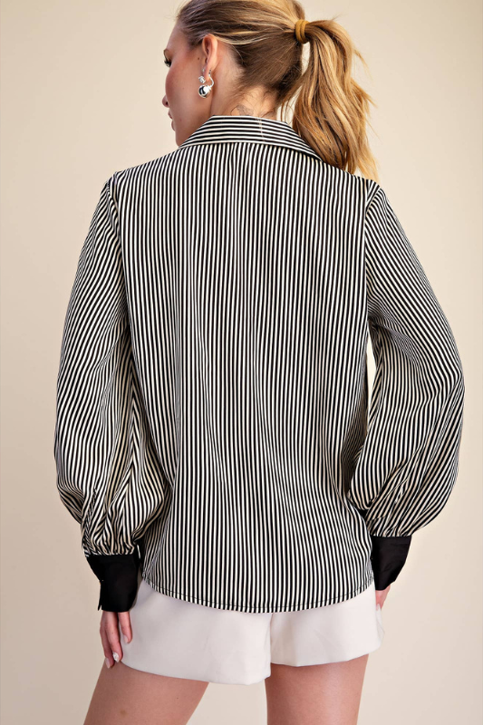 Rachel Striped Button Down