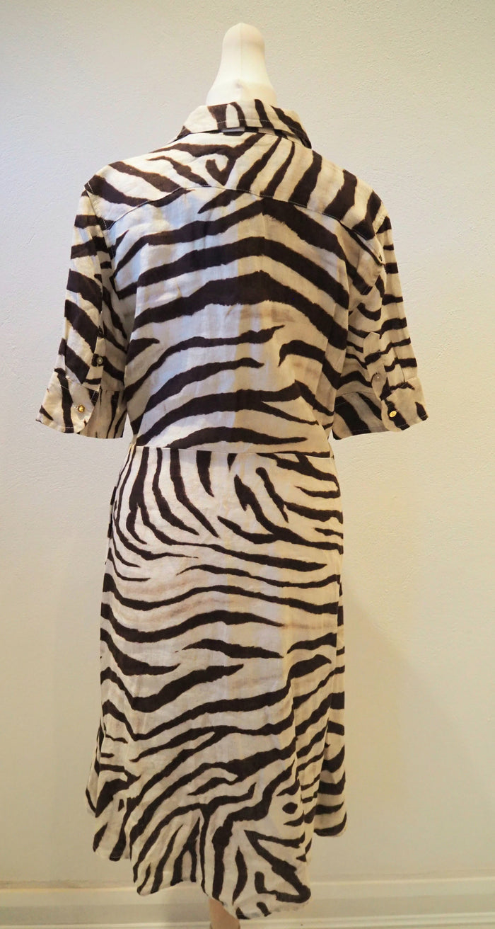 Ralph Lauren Brown/Cream Shirt Dress 10New RRP £219