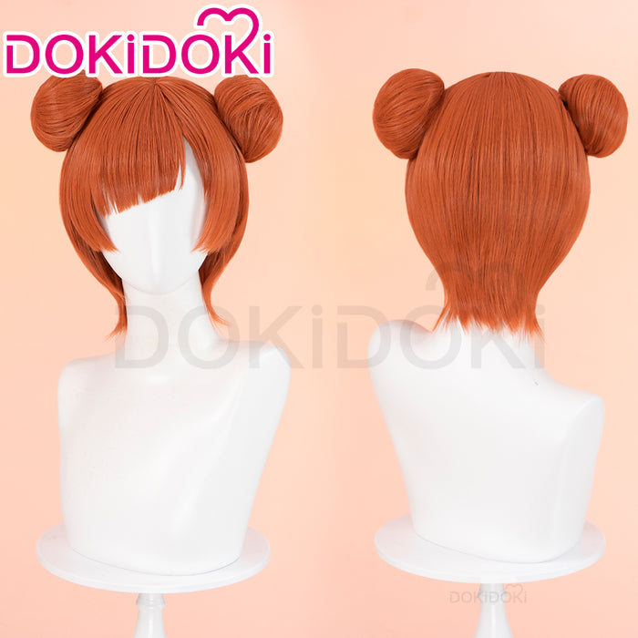 【Ready For Ship】DokiDoki Anime Cosplay Wig Short Straight Orange Bun Hair