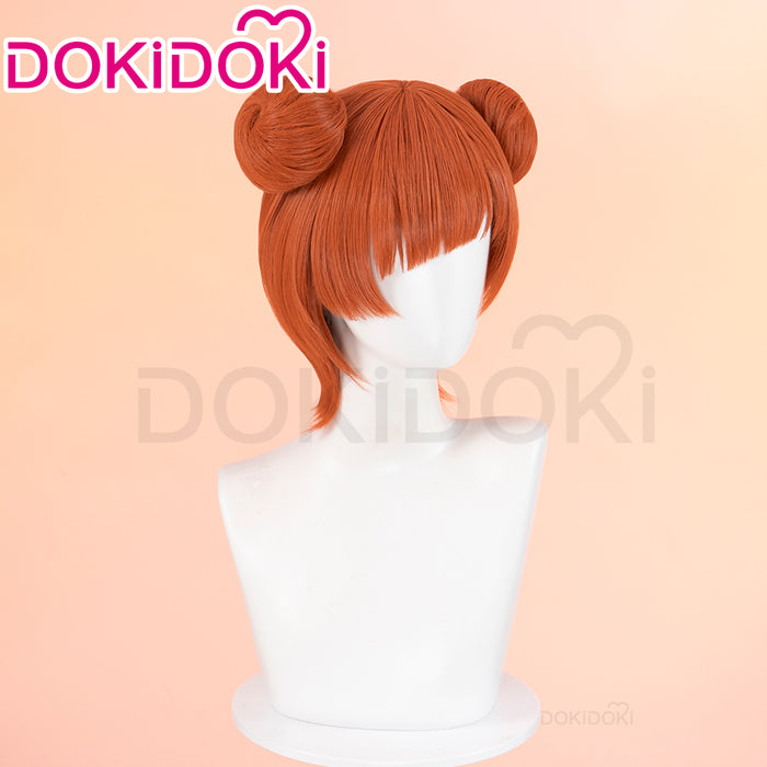 【Ready For Ship】DokiDoki Anime Cosplay Wig Short Straight Orange Bun Hair