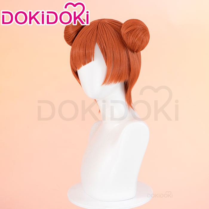 【Ready For Ship】DokiDoki Anime Cosplay Wig Short Straight Orange Bun Hair
