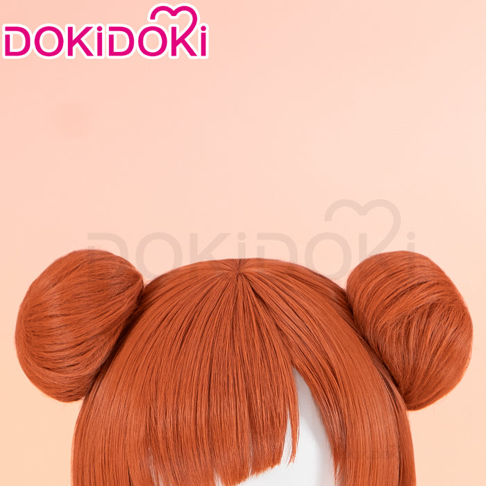 【Ready For Ship】DokiDoki Anime Cosplay Wig Short Straight Orange Bun Hair
