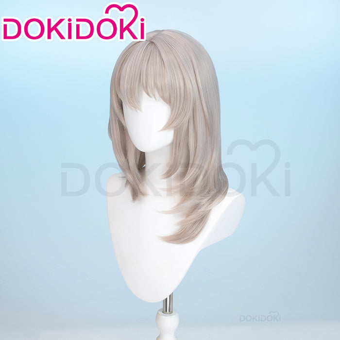 【Ready For Ship】DokiDoki Anime Girls Band Cry Cosplay Momoka Kawaragi Wig Long Straight Grey Hair