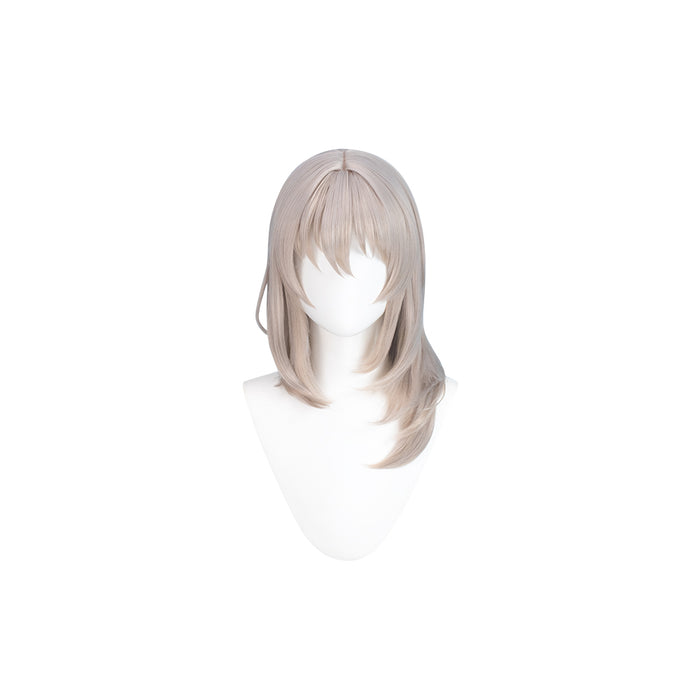 【Ready For Ship】DokiDoki Anime Girls Band Cry Cosplay Momoka Kawaragi Wig Long Straight Grey Hair