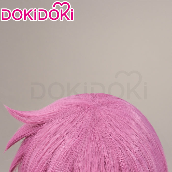 【Ready For Ship】DokiDoki Anime Scott Pilgrim Cosplay Ramona Flowers Wig Short Straight Pink / Blue Gradient Hair