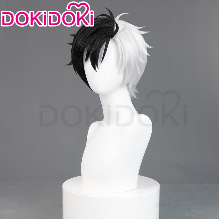 【Ready For Ship】DokiDoki Anime Wind Breaker Cosplay Haruka Sakura Wig Short Straight Black White Hair
