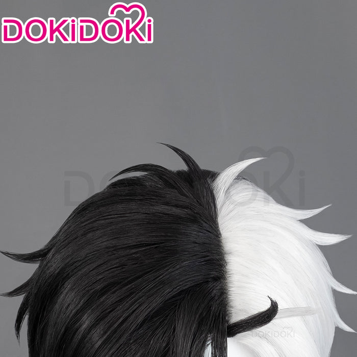 【Ready For Ship】DokiDoki Anime Wind Breaker Cosplay Haruka Sakura Wig Short Straight Black White Hair