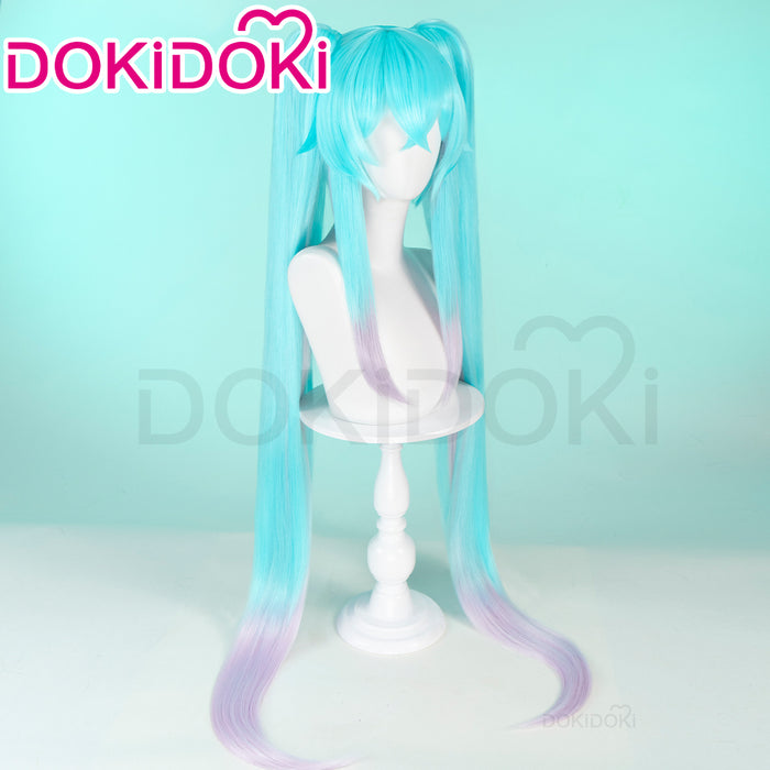 【Ready For Ship】DokiDoki Cosplay Wig 2024 Racing Suits Style Long Straight Blue Purple Hair