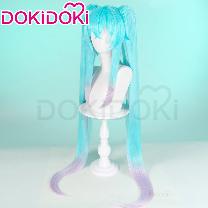【Ready For Ship】DokiDoki Cosplay Wig 2024 Racing Suits Style Long Straight Blue Purple Hair