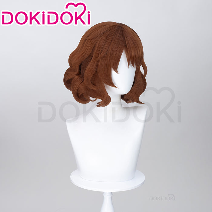 【Ready For Ship】DokiDoki Game Anime Sound! Euphonium Cosplay Oumae Kumiko Wig Short Curly Brown Hair