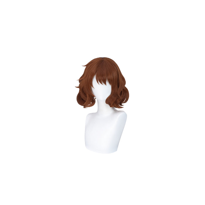 【Ready For Ship】DokiDoki Game Anime Sound! Euphonium Cosplay Oumae Kumiko Wig Short Curly Brown Hair
