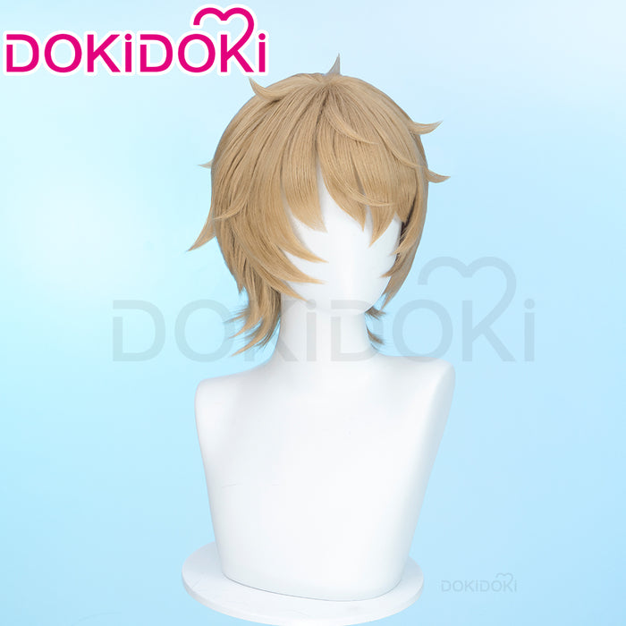 【Ready For Ship】DokiDoki Game Cosplay Wig Short Straight Yellow  Hair