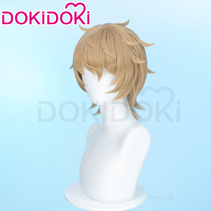 【Ready For Ship】DokiDoki Game Cosplay Wig Short Straight Yellow  Hair
