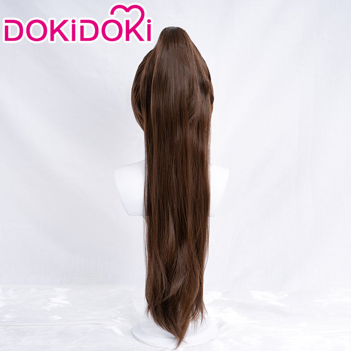 【Ready For Ship】DokiDoki Game Fighter Cosplay Wig Long Brown Straight Hair