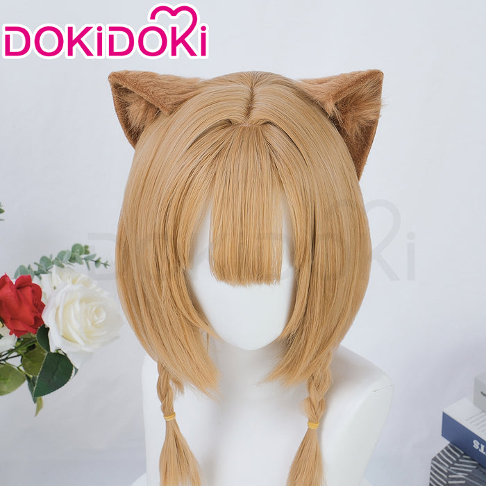【Ready For Ship】DokiDoki Game Honkai Impact 3 Cosplay Pardofelis Cosplay Wig Short Flax