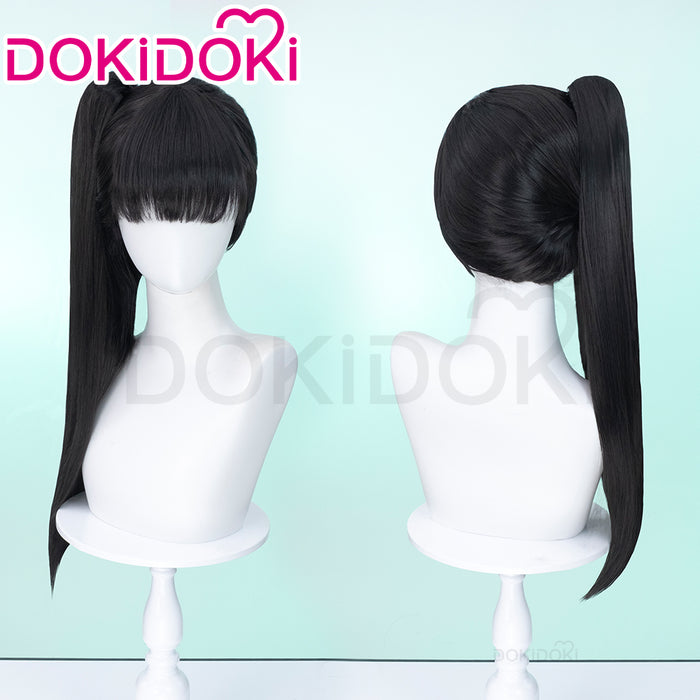 【Ready For Ship】DokiDoki Game Stellar Blade Cosplay Eve Wig Long Straight Black Ponytail Hair Hayato Suo