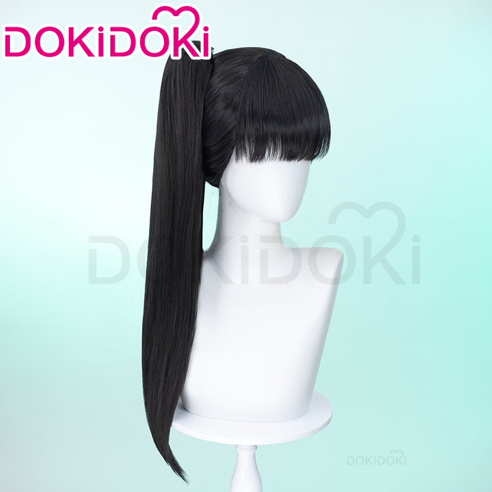 【Ready For Ship】DokiDoki Game Stellar Blade Cosplay Eve Wig Long Straight Black Ponytail Hair Hayato Suo