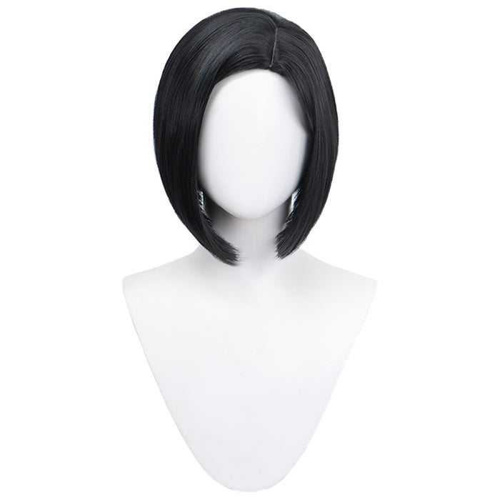 【Ready For Ship】DokiDoki Game Valorant Cosplay Viper Cosplay Wig Short Black Wig