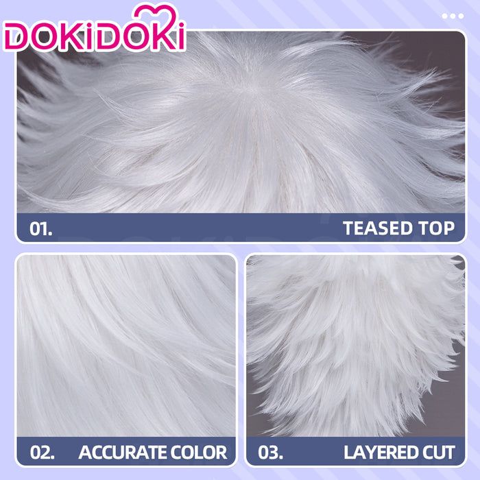 【Ready For Ship】DokiDoki Manga Witch Hat Atelier Cosplay Qifrey Wig Short White Hair