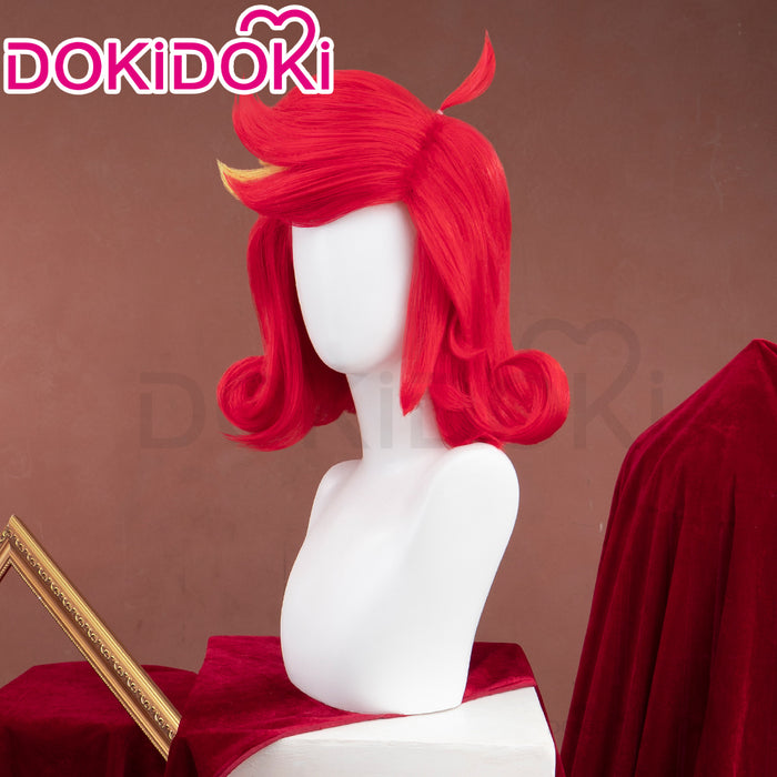 【Ready For Ship】【Pre Crimped 】DokiDoki Anime Hell Hotel Cosplay Wig Short Curly Red Yellow Hair