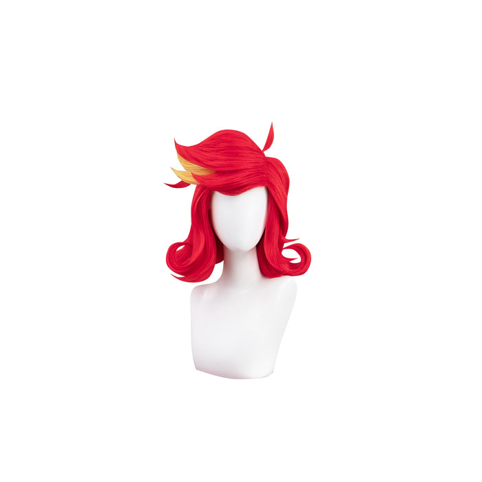 【Ready For Ship】【Pre Crimped 】DokiDoki Anime Hell Hotel Cosplay Wig Short Curly Red Yellow Hair