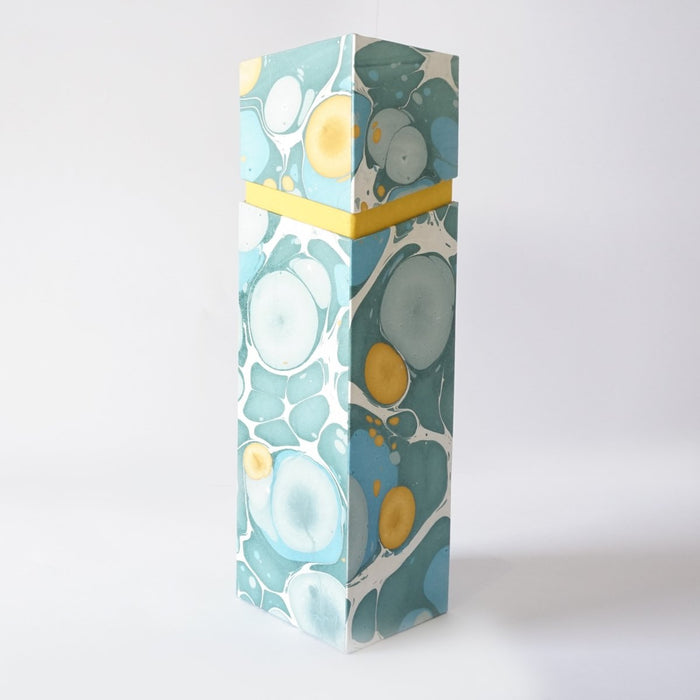 Tabletop Decor Rectangular Wine Box Blue Mustard -