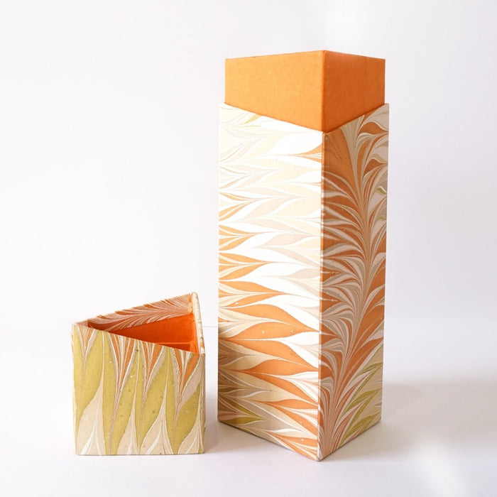 Tabletop Decor Rectangular Wine Box Orange -