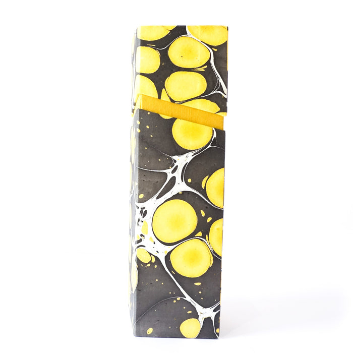 Tabletop Decor Rectangular Wine Box Yellow Black -