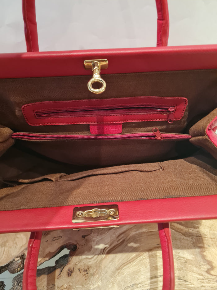 Red Bag Vera Pelle