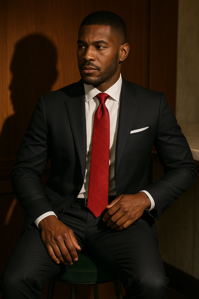 AI generated marketing image for Red Dawn Traditional Tie