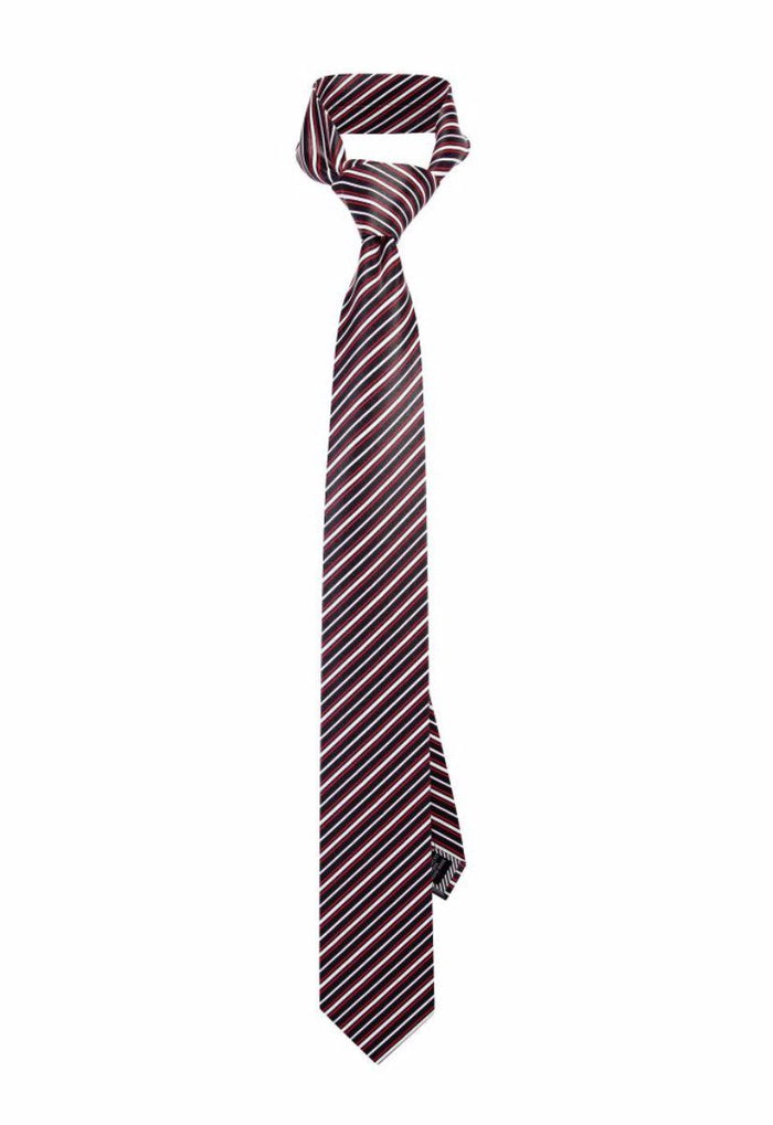 Red Racing Striped Pre-tied Tie, Tie, GoTie