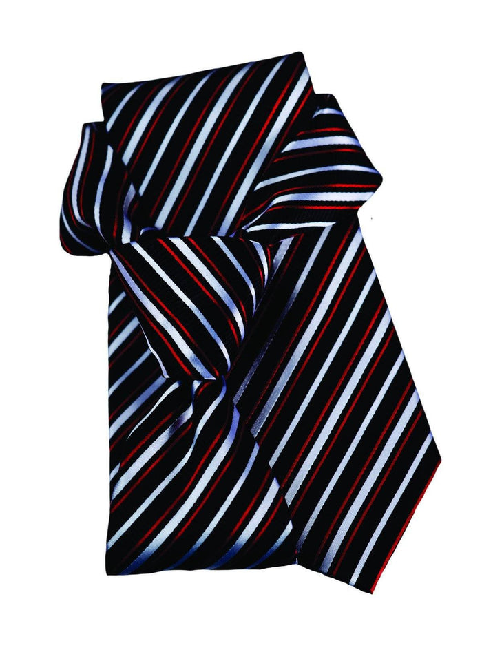 Red Racing Striped Pre-tied Tie, Tie, GoTie