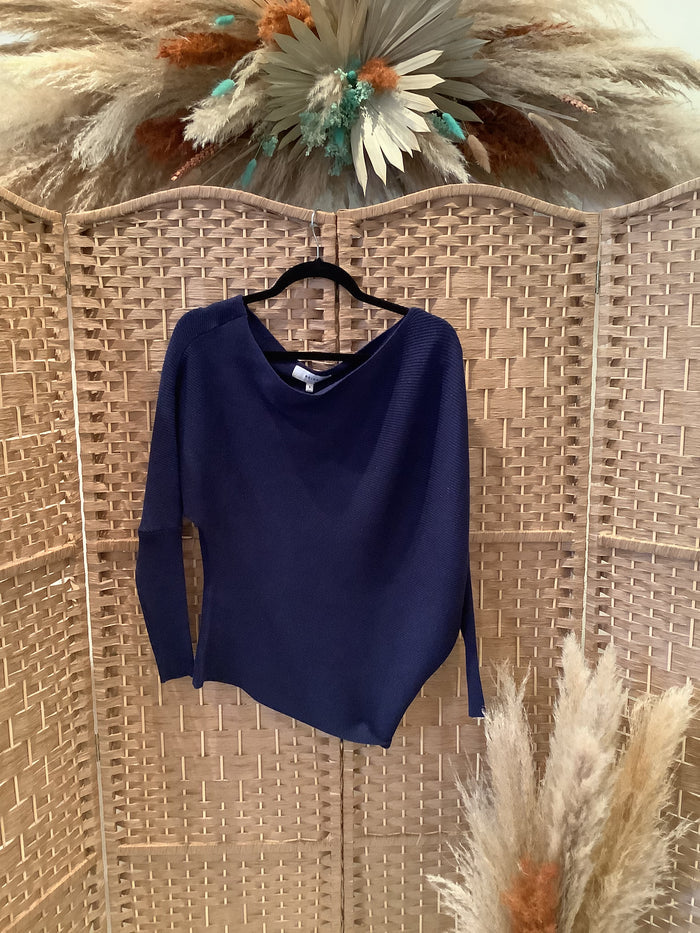 Reiss Navy Metallic Knit Jumper NEW RRP £125 S