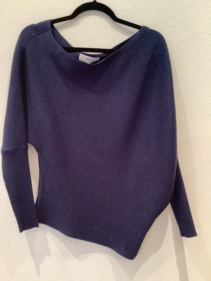 Reiss Navy Metallic Knit Jumper NEW RRP £125 S