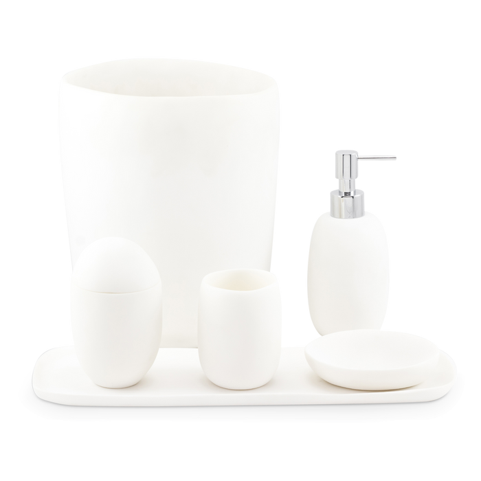 The Resin collection is a  modern set of home accessories made of resin.