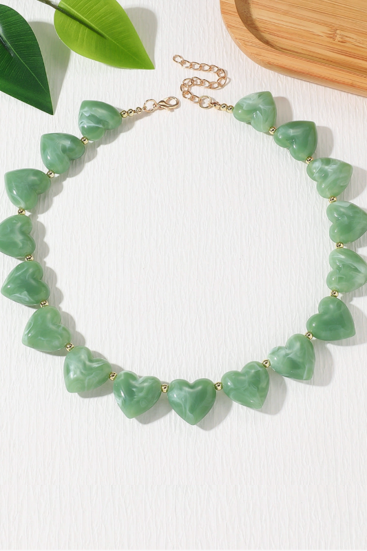 Resin Hearts Necklace