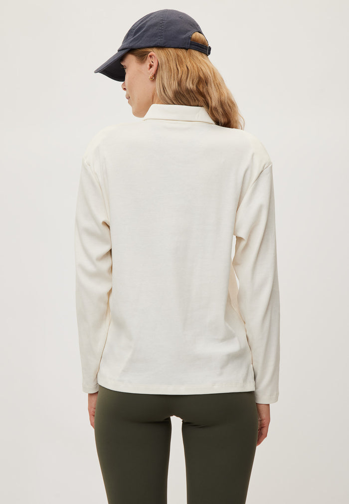 Rethinkit Rib Polo LS Elevate T-Shirt 3182 ivory