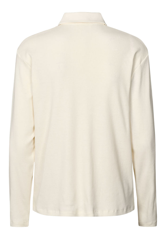 Rethinkit Rib Polo LS Elevate T-Shirt 3182 ivory