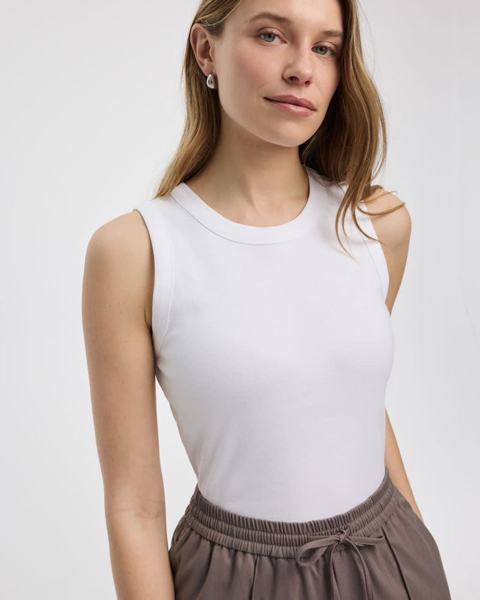 Ribbed Crew-Neck Tank - R Essentials