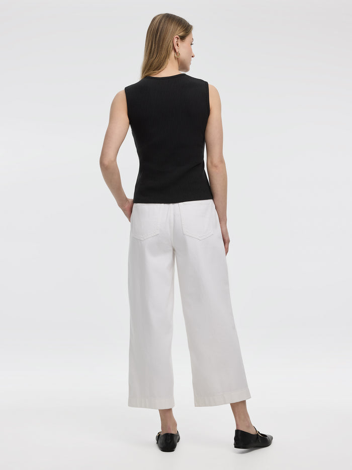 Ribbed Crew-Neck Tank