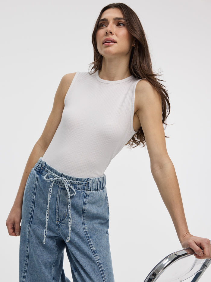 Ribbed Crew-Neck Tank