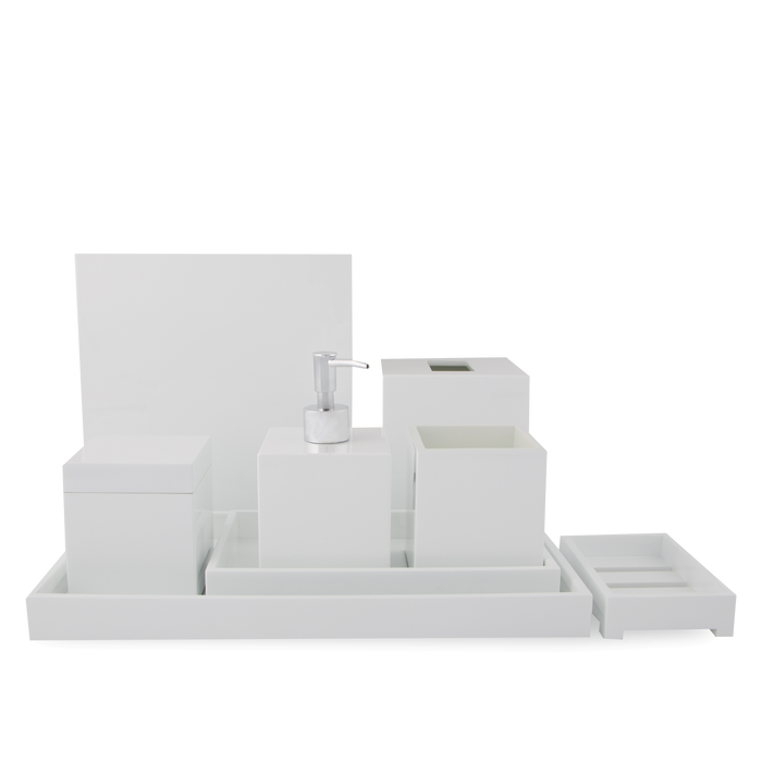 The Richmond collection features rectangular geometric shapes and clean, sleek silhouette.
